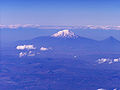 Mount Ararat seen from an airplane in Turkey during summer 2