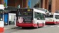 English: Travel Surrey 8010 (Y42 YVV), a Dennis Dart SLF/Plaxton Pointer MPD, in Staines bus station, Surrey, on Shoppers Service 571.