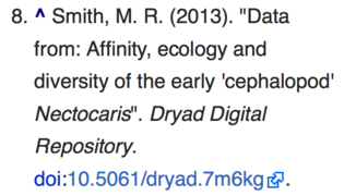 Data Dryad citation on Wikipedia.png