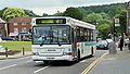 English: Arriva Kent & Sussex 3593 (GJ52 HDZ), a Dennis Dart SLF/Plaxton Pointer 2, on Vicarage Hill, Westerham, Kent, waiting to turn right into London Road, on route 401. This bus is owned by Kent County Council, and is leased to whoever has the contract for route 401 at the time, hence it is not wearing full Arriva livery when seen here. The bus has seen a spell with Metrobus, and has now passed from Arriva to Go Coach Hire.