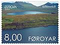 Stamp FO 395 of 2001: The hydroelectric power plant Eiðisverkið.