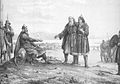 Norsk: Guttorm Sindre forliger fader og sønn (Halfdan Svarte og hans sønn Harald Hårfagre (2)) / English: Guttorm Sindre reconciles father & son (Halfdan Svarte & his son Harald Hårfagre (2))