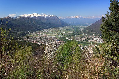 Piano di Magadino and view to Lago Maggiore and Locarno