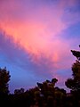 A cloud becomes luminous in the Northern Sky at Civil Dawn in California, USA