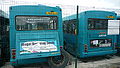 English: Arriva The Shires 3138 (L922 LJO) (left) and 3139 (L923 LJO), both Volvo B6/Northern Counties Paladins, in Arriva's High Wycombe bus depot. The buses had been sold, and were parked in "death row" waiting to be moved.