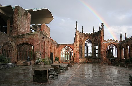 Old Coventry Cathedral ruins