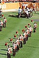 Lone Star Showdown 2006 in college football- University of Texas pom squad performs in front of Smokey the canon