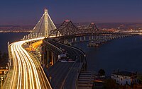 San Francisco–Oakland Bay Bridge in Yerba Buena, California. Author: Frank Schulenburg