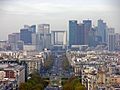 La Défense, vue de l'Arc de Triomphe