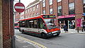 English: Wilts & Dorset 2652 (V653 DFX), an Optare Solo, in Endless Street, Salisbury, Wiltshire, on route 5.