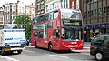 English: Arriva London North T23 (LJ08 CUW), an Alexander Dennis Enviro400, in Bishopgate, London, on route135.