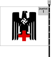 Fahne für das Deutsche Rote Kreuz (männliche Abteilung), Variante; Rückseite (Variant of a DRK flag (reverse))