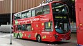 English: Arriva London North HW3 (LJ58 AVK), a Wright Gemini 2 HEV, at London Bridge railway station, on route 141. This is a hybrid vehicle, and is one of five of this type that Arriva London operate.