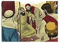 Luke 18:40a The blind man healed at Jericho