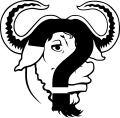 GNU white question mark