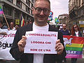 Italian MP and gay activist Franco Grillini, M.P., in 2002.