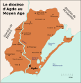 Carte du Diocèse d'Agde.