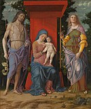 Andrea Mantegna, The Virgin and Child with Saints, probably 1490–1505