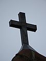 English: Cross on the top of the church of Neuglobsow, Brandenburg, Germany