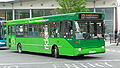 English: Carousel Buses DPL423 (P423 MLE), a Dennis Dart SLF/Plaxton Pointer 2, leaving High Wycombe bus station into Bridge Street, High Wycombe, Buckinghamshire, on route 27. The bus wears County Rider livery. Thanks go to the driver for ensuring I had a good photo before driving off.