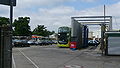 English: The First Berkshire & The Thames Valley bus depot in Bracknell, off Market Street, Bracknell, Berkshire. Visible are a Green Line Volvo, a Ride Pegasus Dennis Dart visiting from Merrow outstation in Guildford (where First run the Ride Pegasus buses for Surrey County Council from), a Windsor City Sightseeing open top bus, and a Legoland-branded Dart. Please note the photo was taken from outside the company premises, from the entrance of the depot.