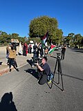 Thumbnail for File:Raytheon Protest-Palestinian Flags-11-9-23.jpg