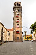 Glockenturm in der Kirche Iglesia de la Concepción in San Cristóbal de La Laguna auf Teneriffa, Spanien (48225418552).jpg