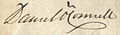 Daniel O'Connell signature from 1835