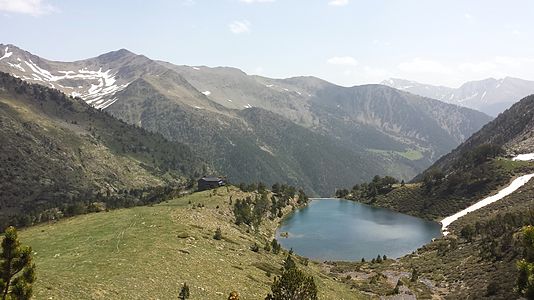 Alpine lake Estany de les Truites, Andorra, by Ferran Llorens