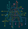 Geometric map of Paris Metro