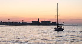 Sailing boat from Molo Audace, Trieste