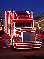 advertising campaign truck in Germany, showing Santa Clause on its tail, only used in advent season