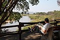 tourist at rest camp