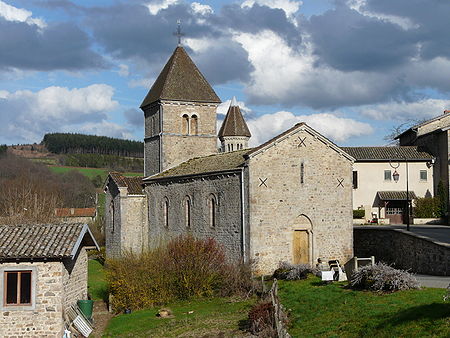 The Church of the french village of Avenas