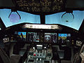 Boeing 787 glass cockpit with HUD