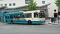 English: Arriva The Shires 3158 (N708 EUR), a Scania L113CRL/East Lancs European, leaving High Wycombe bus station into Bridge Street, High Wycombe, Buckinghamshire, on route 32.