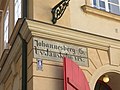 Historical sign for Johannesberg-G. (Gasse) / U Jánského vršku in Prague