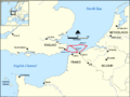 English (PNG), showing evacuation routes of the Dunkirk evacuation