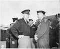 Eisenhower at the Potsdam conference, July 20, 1945. right: Lucius D. Clay