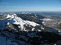 Breitenberg im Nordwesten und Talort Pfronten am nördlichen Alpenrand