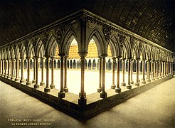 Flickr - …trialsanderrors - Monks' cloister, abbaye de Mont-Saint-Michel, Normandy, France, ca. 1895.jpg