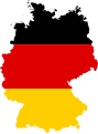 Flag map of Germany