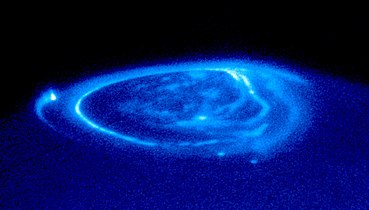 Deutsch: Ultraviolette Aurora auf Jupiter English: Ultraviolet aurora on Jupiter