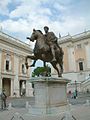 Replica of Marcus Aurelius statue on Piazza del Campidoglio, Rome