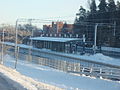 Savio Railway Station in winter