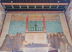 Wall painting "Maurus death". Mauruskapelle in Beuron.jpg