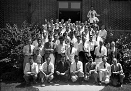 People attending UM physics symposium pose for group photo Summer 1931.jpg