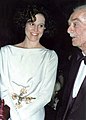 Sigourney Weaver with father in 1989