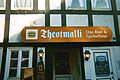 Historical bar with original name of the town
