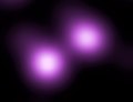 X-ray view of SN 2006gy; the supernova is at the upper right, while the core of its parent galaxy is on the lower left.